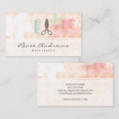 軽エレガントい花 |美容師 名刺 (正面/裏面)