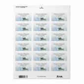 軽エレガント塵ブルーバラのア結婚ドレス ラベル (フルシート)