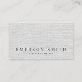 軽エレガント灰色のフェイクリネン 名刺 (正面)