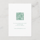 軽エレガント緑の手引き弓の結婚詳細 エンクロージャーカード (裏面)