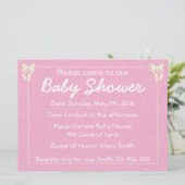 軽カスタマイズピンクの赤ん坊の女の子シャワーの招待 招待状 (スタンド正面)