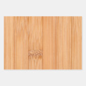 軽カッコいいエレガント褐色の竹材プリント ラッピングペーパーシート (正面)
