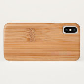 軽カッコいいエレガント褐色の竹材プリント Case-Mate iPhoneケース (裏面(横))