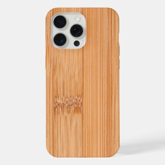 軽カッコいいエレガント褐色の竹材プリント iPhoneケース (裏面)