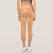 軽カッコいい茶色の竹材プリントモノグラム名 カプリレギンス (裏面)