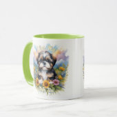 軽カラフルシーズー(犬)Tzu子犬のマグ愛犬家 マグカップ (正面左)