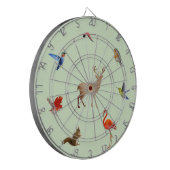 軽カラフル緑の鳥、鹿、リス ダーツボード (正面左)