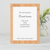 軽クール褐色の竹材プリント招待状 招待状 (スタンド正面)