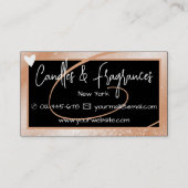 軽スタイリッシュ桃フレームハート手作り 名刺 (裏面)