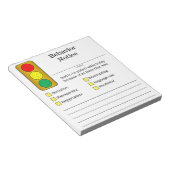 軽ストップ学生の行動に関する通知 ノートパッド (アングル)