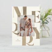 軽メリー青銅/金ゴールド2フォトクリスマス シーズンカード (スタンド正面)