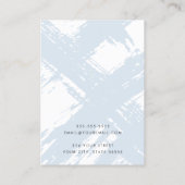 軽モダンく埃の多い青い筆跡のイヤーカード 名刺 (裏面)