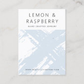 軽モダンく埃の多い青い筆跡のイヤーカード 名刺 (正面)