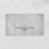 軽モダンエレガント灰色の木製コンサルタント 名刺 (正面)