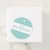 軽モダンティール（緑がかった色）&ホワイトフードラベルラベル フェイバータグ (インサイチュ)