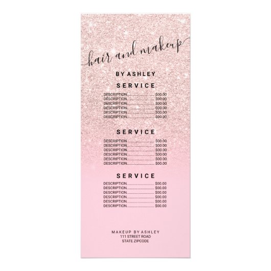 軽モダンバラ金ゴールドグリッターグラデーションキャンディ価格 ラックカード (正面)