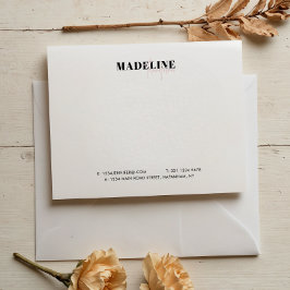 軽モダンピンクガーリービジネス ノートカード