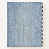 軽モダン洗デニムジーンズのテクスチャ名 ノートブック (裏面)