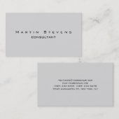 軽ユニークモダン灰色ミニマル平絹 名刺 (正面/裏面)