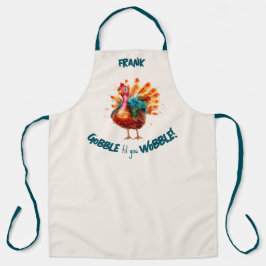 軽予測できな桃の水の色トルコ感謝祭 エプロン