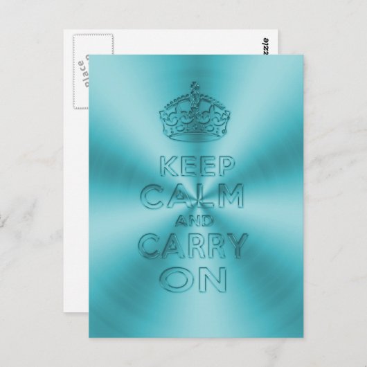 軽保青の輝く金属の上で ポストカード (正面/裏面)