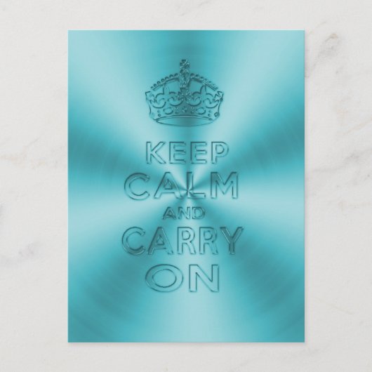 軽保青の輝く金属の上で ポストカード (正面)