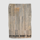 軽動揺して木素朴粒、世界最高のパパ ゴルフタオル (正面)