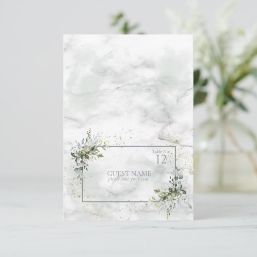 軽塵ブルーユーカリプトゥス多肉性座席表 出欠カード (スタンド正面)