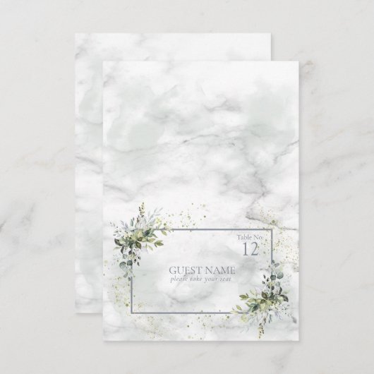 軽塵ブルーユーカリプトゥス多肉性座席表 出欠カード (正面/裏面)