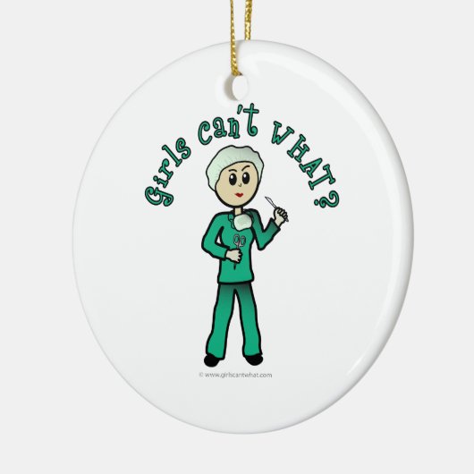 軽外科医の女 セラミックオーナメント (左)