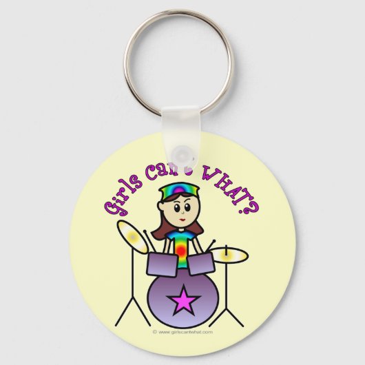 軽太鼓の女の子 キーホルダー (正面)