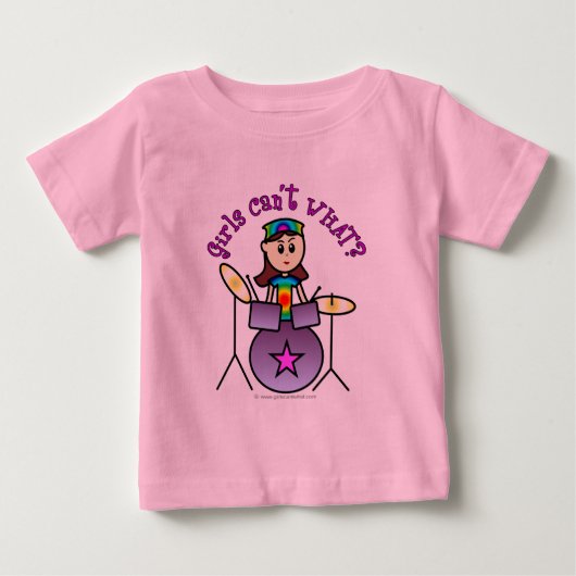 軽太鼓の女の子 ベビーTシャツ (正面)