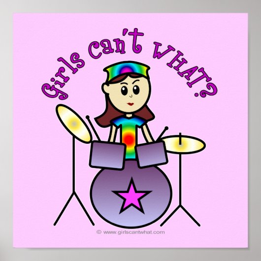 軽太鼓の女の子 ポスター (正面)