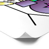 軽太鼓の女の子 ポスター (角)