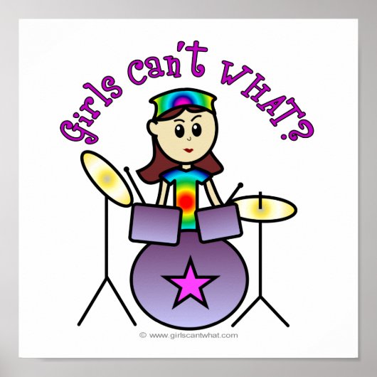 軽太鼓の女の子 ポスター (正面)