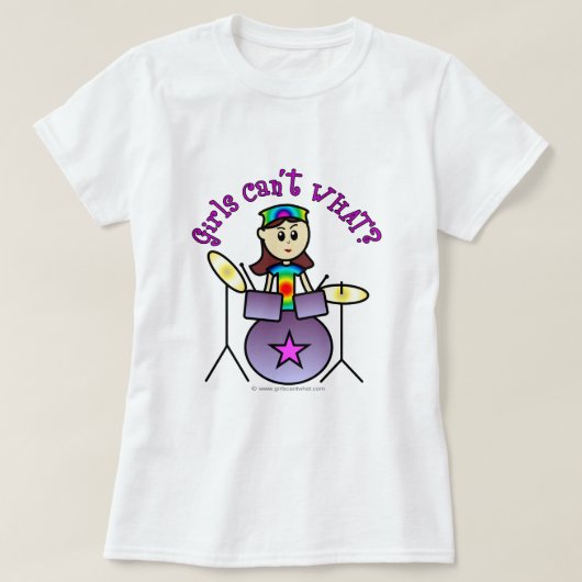 軽太鼓の女の子 Tシャツ (デザイン正面)