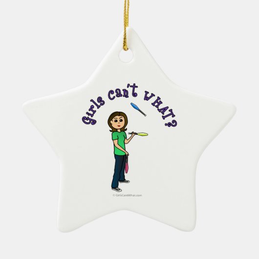 軽女ジャグラー セラミックオーナメント (正面)