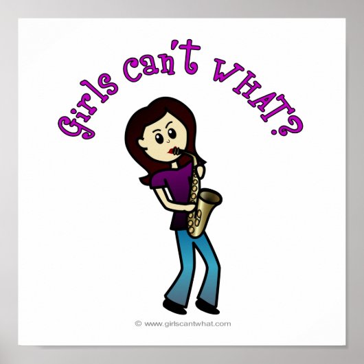 軽女子サクソフォン奏者 ポスター (正面)