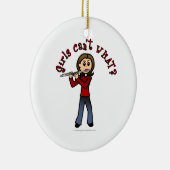 軽女子フルート奏者 セラミックオーナメント (右)