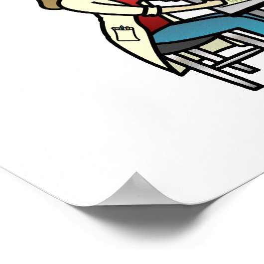 軽女性科学者 ポスター (角)