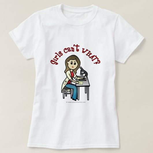 軽女性科学者 Tシャツ (デザイン正面)