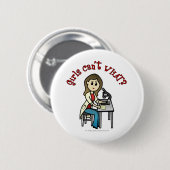 軽女科学者 缶バッジ (正面&裏面)