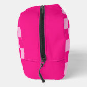 軽市松模様に熱ピンク幾何学的レトロモノグラム ドップキット (右)