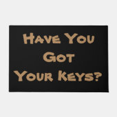 軽快なおもしろい鍵のリマインダースローガン ドアマット (正面)