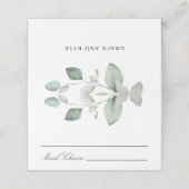 軽快な植物性の結婚緑 プレイスカード (外部開封)