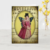 軽快な貴婦人挨拶状 カード (黄色い花)