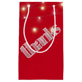 軽感謝していい糸で曇った文字で スモールペーパーバッグ