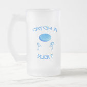 軽打のフリズビーをつかまえて下さい フロストグラスビールジョッキ (左)