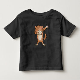 軽打猫のDabberのかわいいダンス トドラーTシャツ