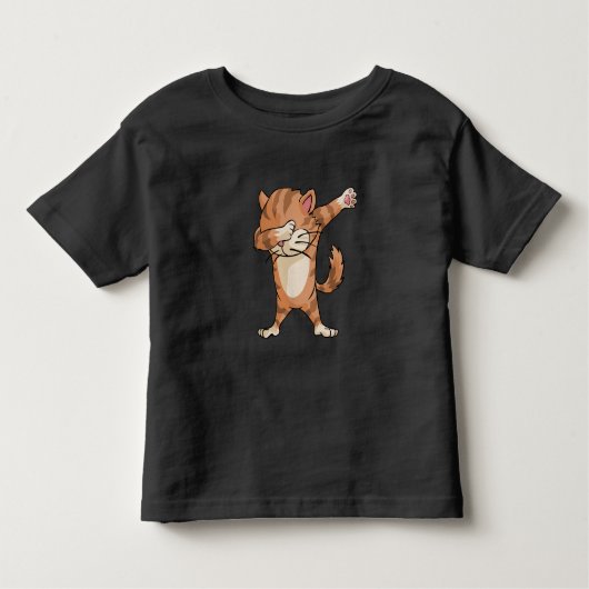 軽打猫のDabberのかわいいダンス トドラーTシャツ (正面)
